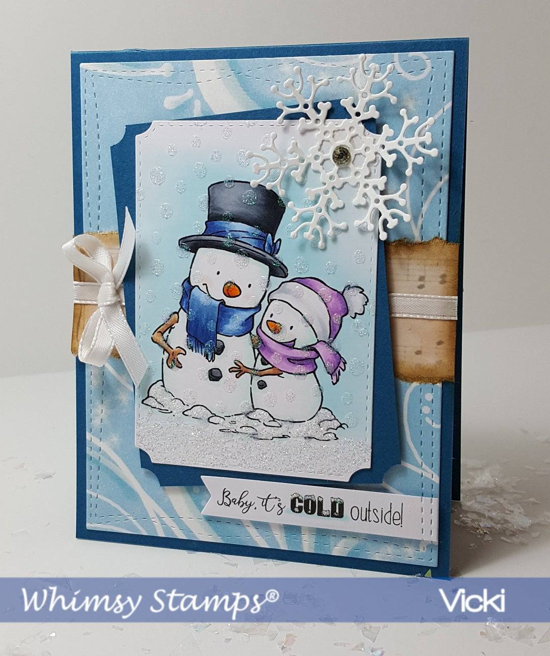 Snow Couple - Digital Stamp - Whimsy Stamps