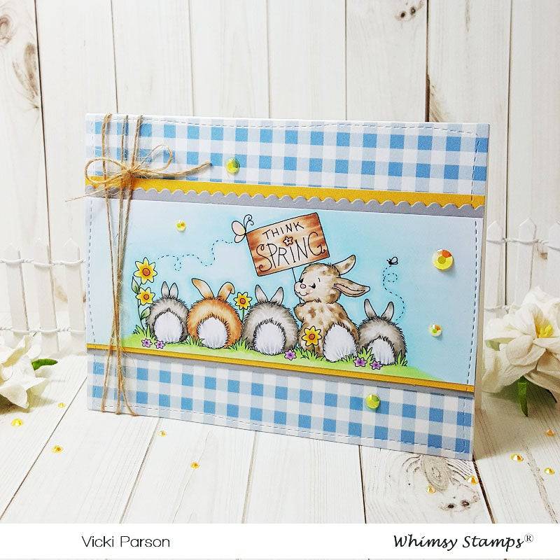 Think Spring Bunnies - Digital Stamp - Whimsy Stamps