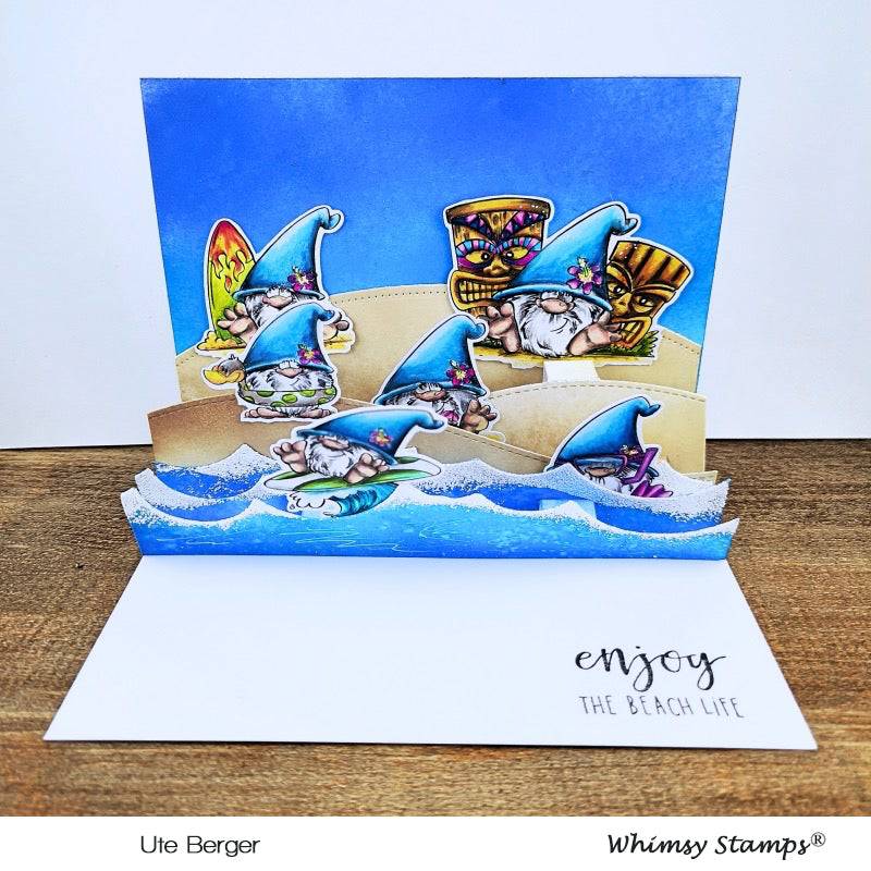 Beach Gnomes Set - Digital Stamp - Whimsy Stamps