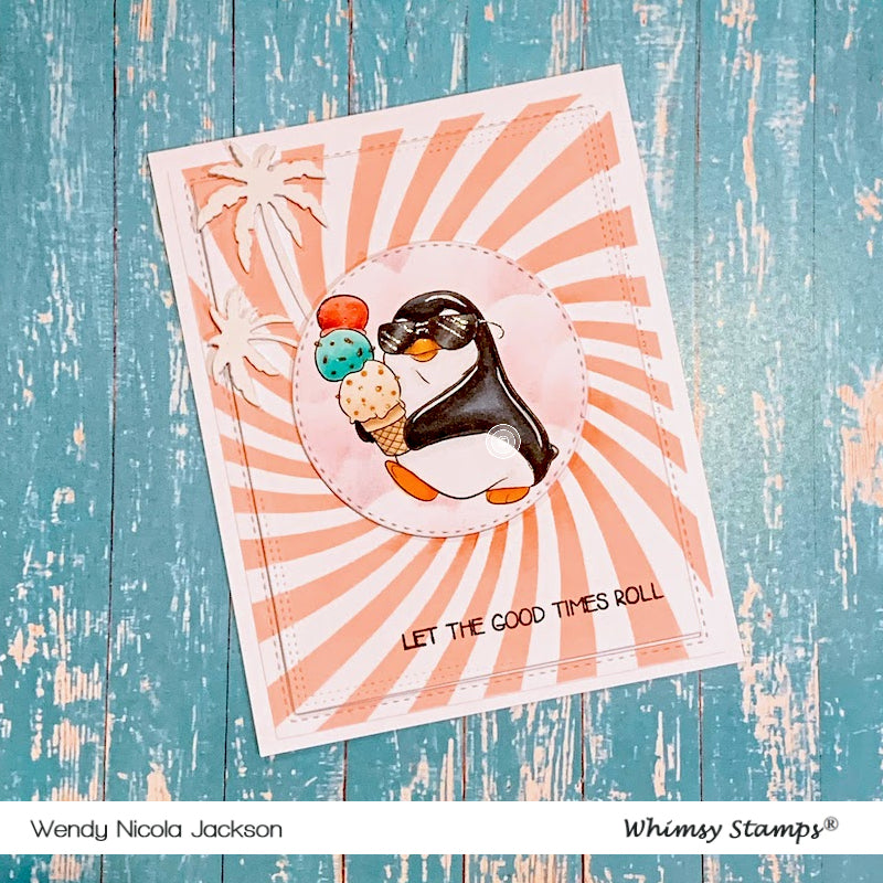 Ice Cream Penguin - Digital Stamp - Whimsy Stamps