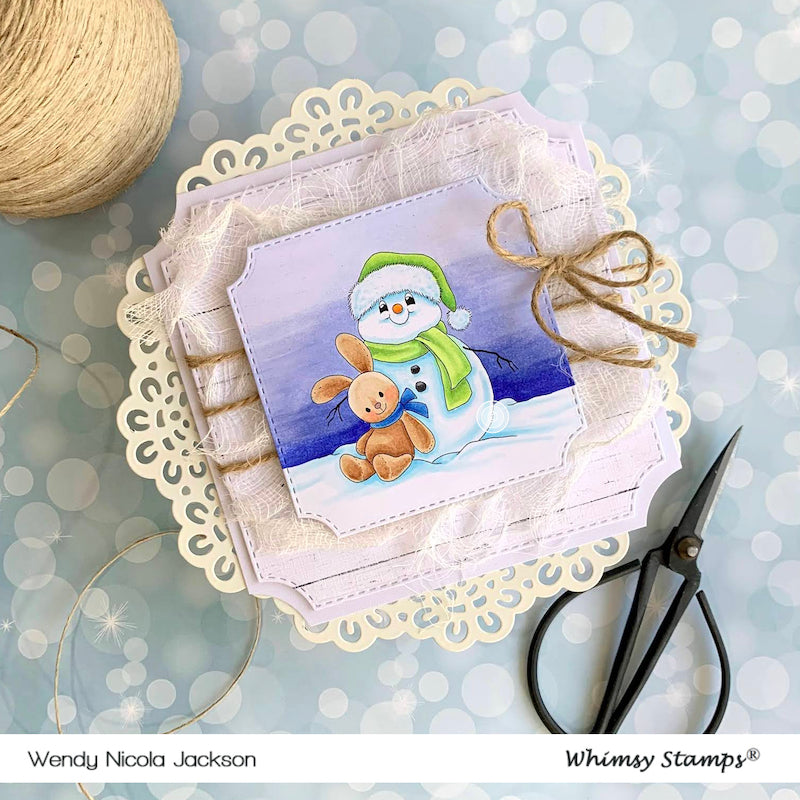 Snowman Loves Stuffy - Digital Stamp - Whimsy Stamps