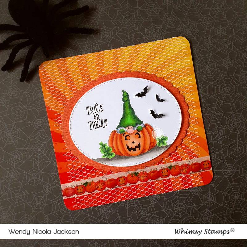 Gnome Pumpkin Peeking - Digital Stamp - Whimsy Stamps