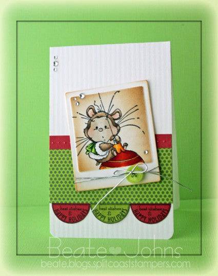 Xmas Hamster - Digital Stamp - Whimsy Stamps