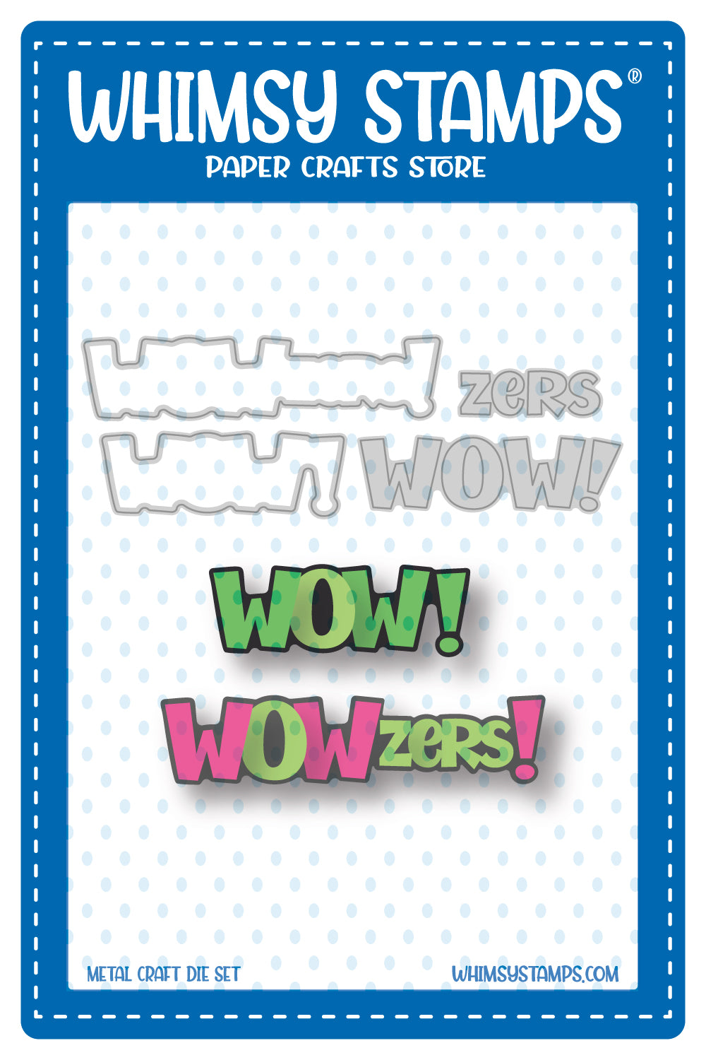 **NEW Wowzers Word and Shadow Die Set - Whimsy Stamps