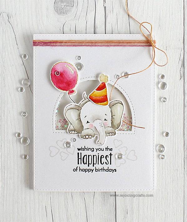 Sketched Elephants Clear Stamps - Whimsy Stamps