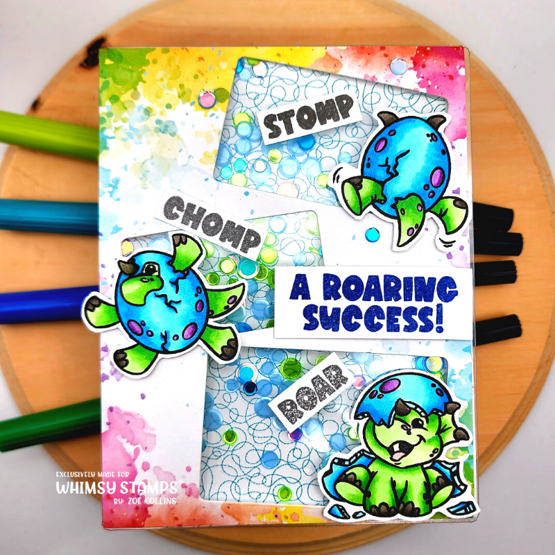 **NEW Roar, Stomp, and Chomp Clear Stamps - Whimsy Stamps