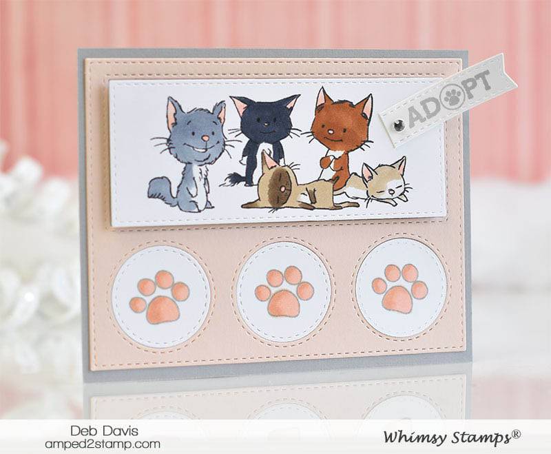 Adopt Don't Shop CATS Clear Stamps - Whimsy Stamps