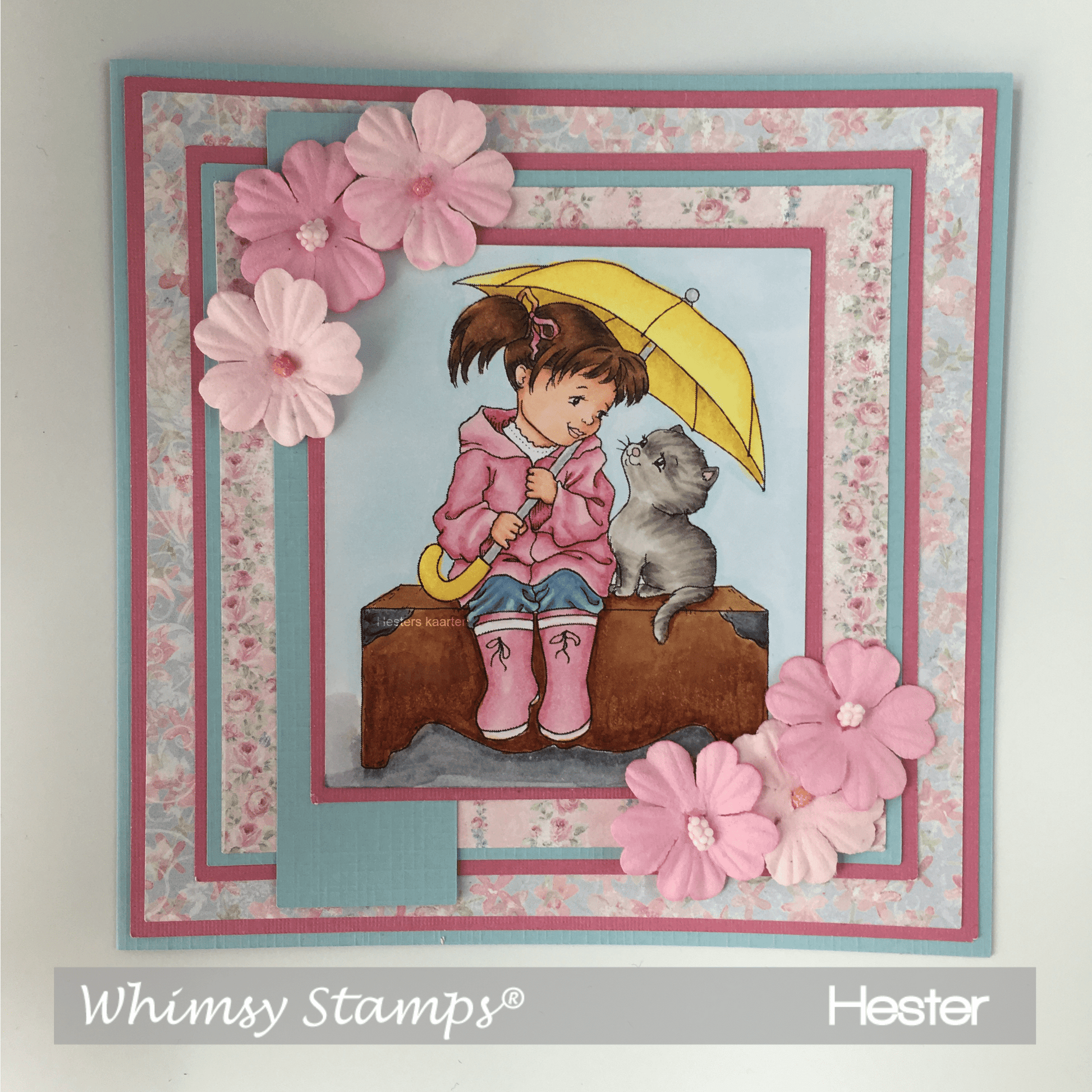 Valerie's Spring Rain - Digital Stamp - Whimsy Stamps