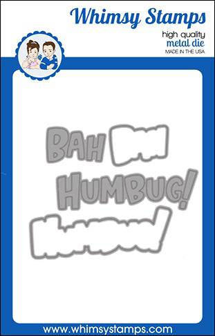 Bah Humbug! Word and Shadow Die Set - Whimsy Stamps