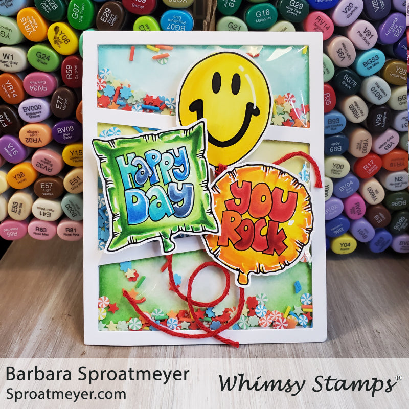 **NEW Happy Day Balloons Clear Stamps - Whimsy Stamps