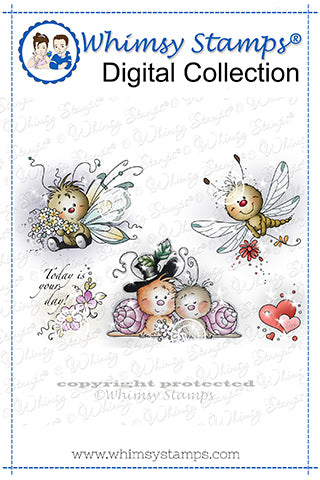 Bug Friends - Digital Stamp - Whimsy Stamps