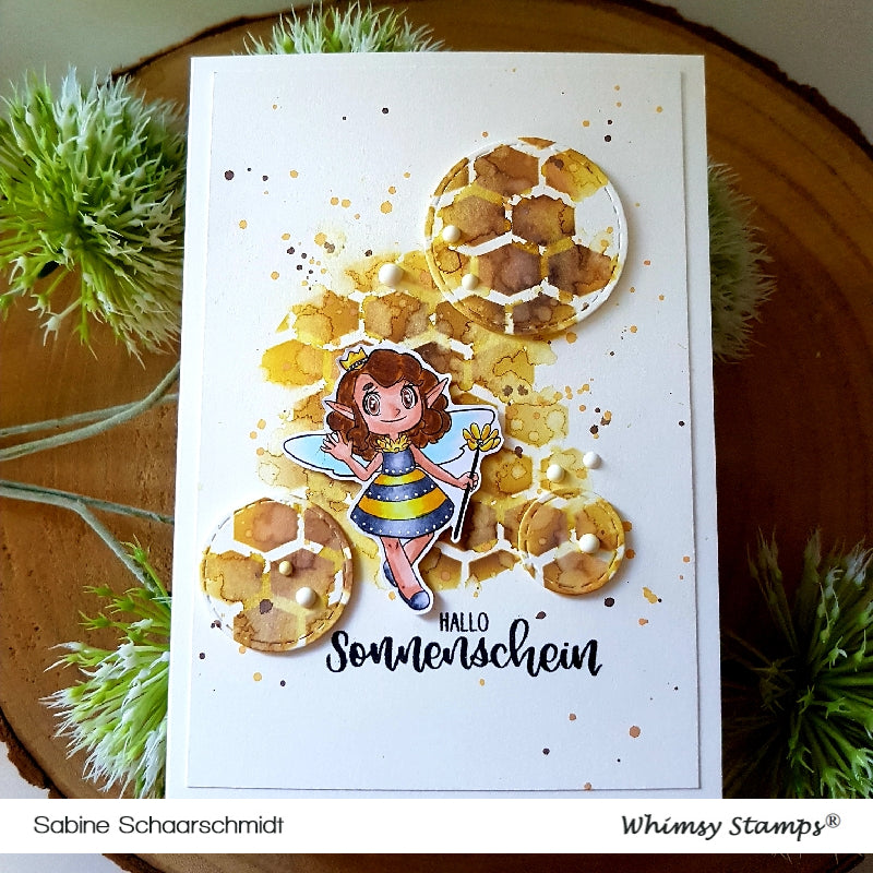 Bumblebee Fairy - Digital Stamp - Whimsy Stamps