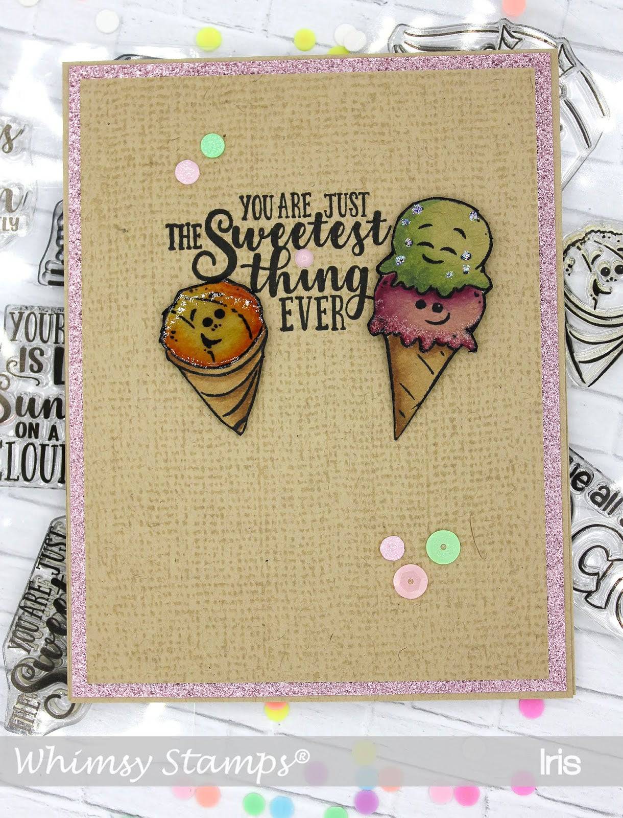 Burlap Background Rubber Cling Stamp - Whimsy Stamps