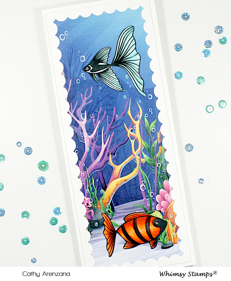 **NEW Slimline Paper Pack - Under the Sea - Whimsy Stamps