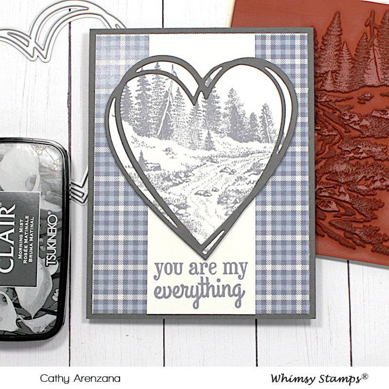 Connected Hearts Frame Die - Whimsy Stamps