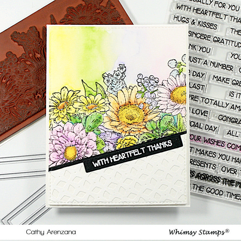 **NEW Simple Sentiment Strips Die Set - Whimsy Stamps