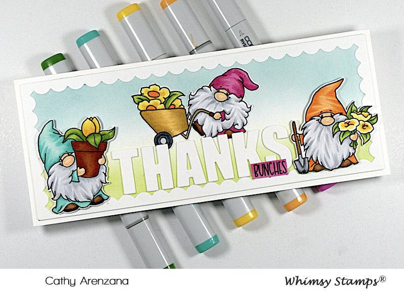 Gnome Gardeners Clear Stamps - Whimsy Stamps