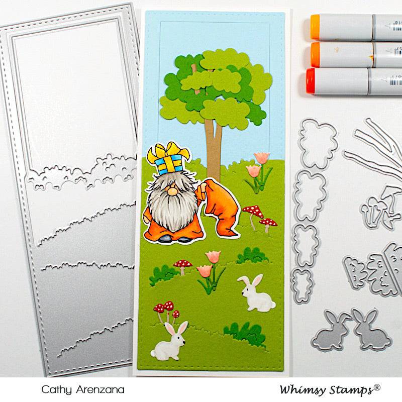 Slimline Meadow Die Set - Whimsy Stamps