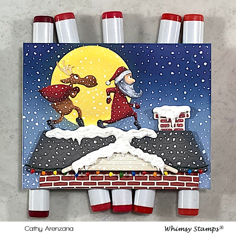 *NEW Santa Sneaking Die Set - Whimsy Stamps