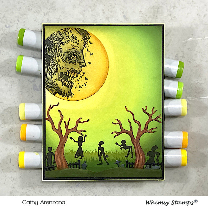 Zombie Party Clear Stamps - Whimsy Stamps