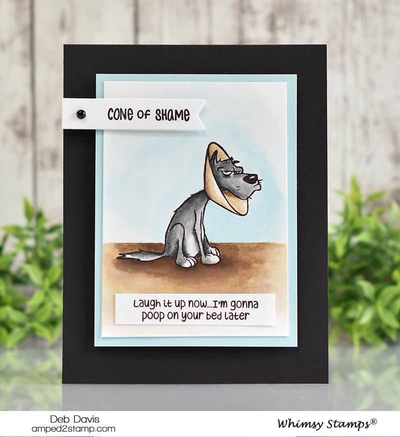 Cone of Shame Clear Stamps - Whimsy Stamps