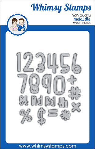 **NEW Cutie Numbers Die Set - Whimsy Stamps