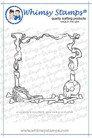 Day of the Dead Frame Rubber Cling Stamp - Whimsy Stamps