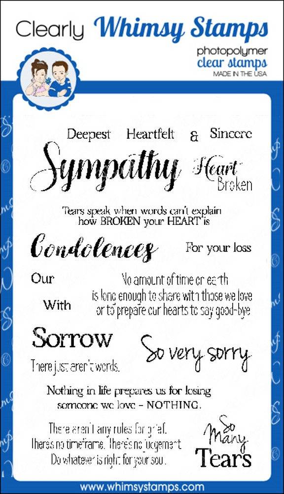 Deepest Sympathy Clear Stamps - Whimsy Stamps