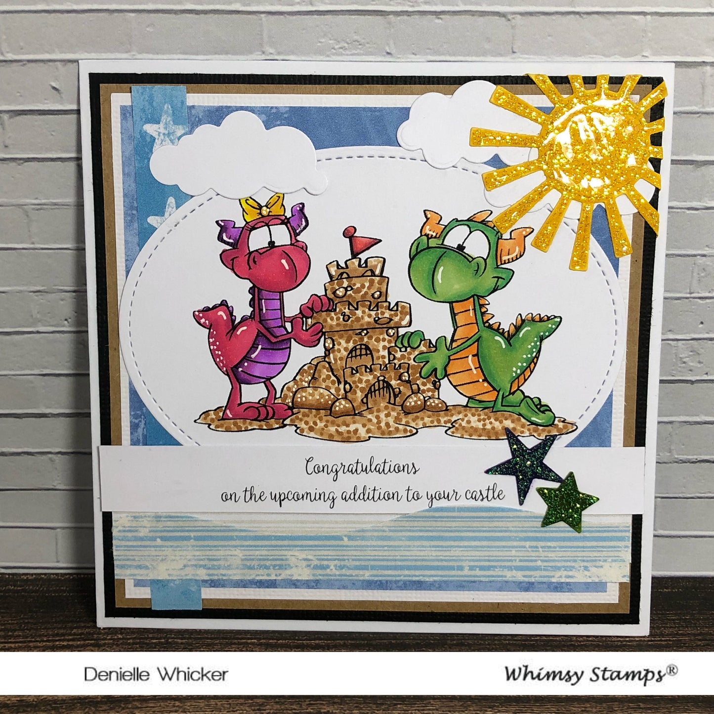 Dragon Beach Fun - Digital Stamp - Whimsy Stamps