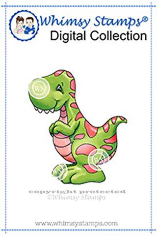 Dino T Rex - Digital Stamp - Whimsy Stamps