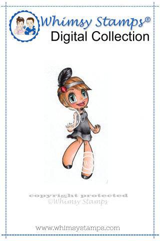 Flapper Kaylee - Digital Stamp - Whimsy Stamps