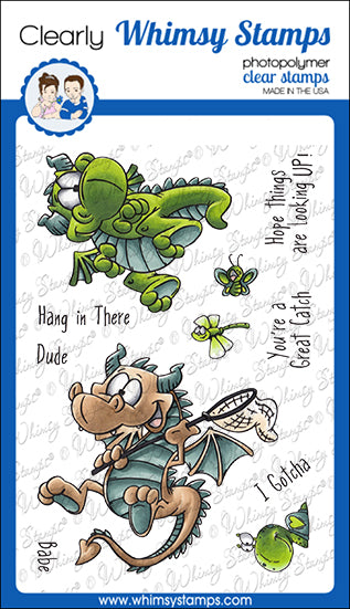 **NEW Flight of the Dragons Clear Stamps - Whimsy Stamps