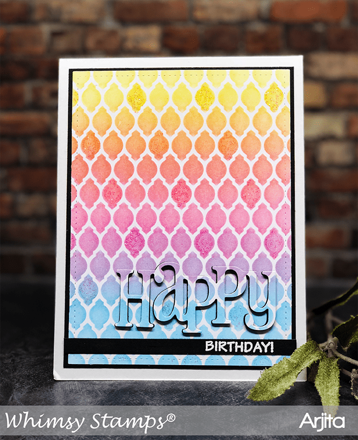 Happy Large Word Die - Whimsy Stamps