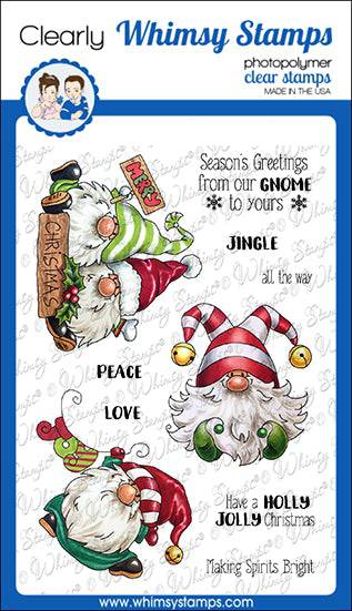 Gnome for Christmas Clear Stamps - Whimsy Stamps