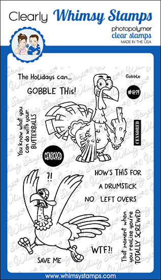 Gobble This! Clear Stamps - Whimsy Stamps