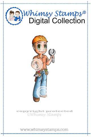 Handyman Kody - Digital Stamp - Whimsy Stamps