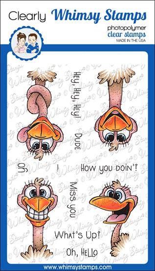 Hey Ostrich Clear Stamps - Whimsy Stamps