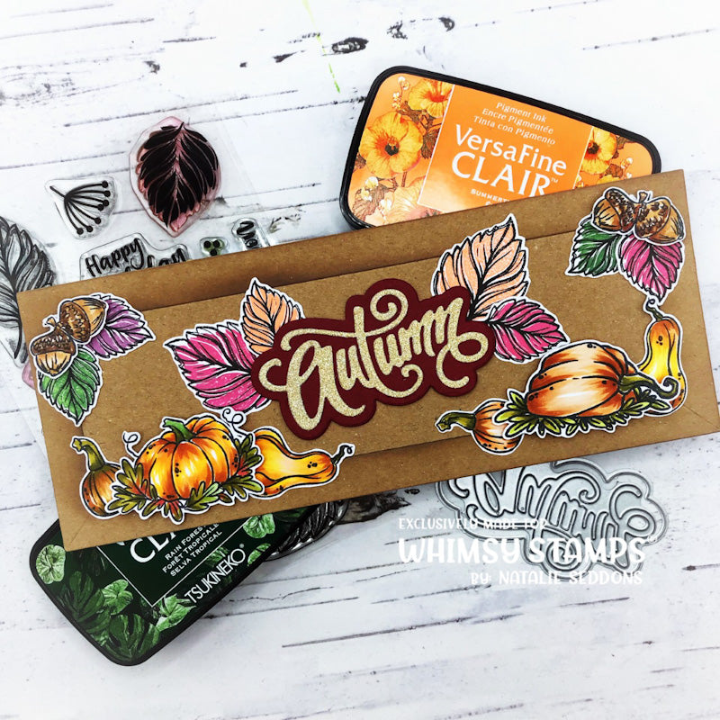 **NEW Autumn Word and Shadow Die Set - Whimsy Stamps