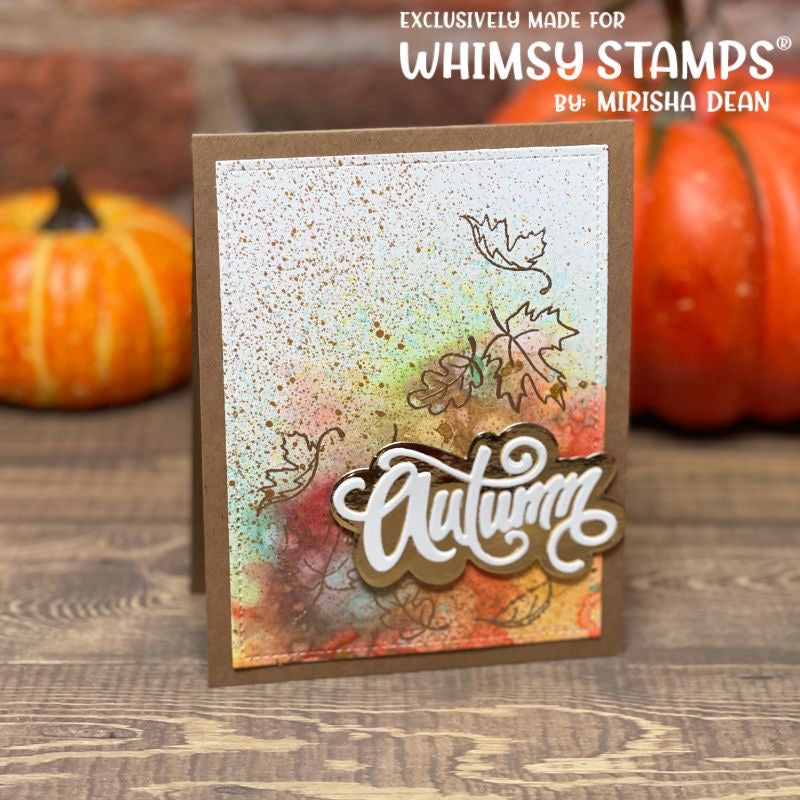 **NEW Autumn Word and Shadow Die Set - Whimsy Stamps