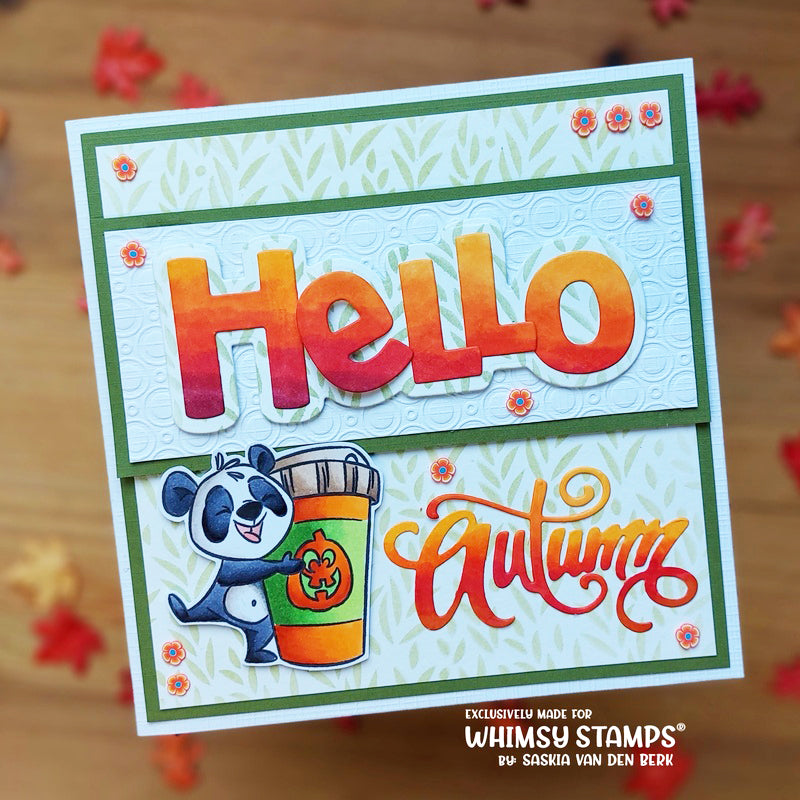 **NEW Autumn Word and Shadow Die Set - Whimsy Stamps