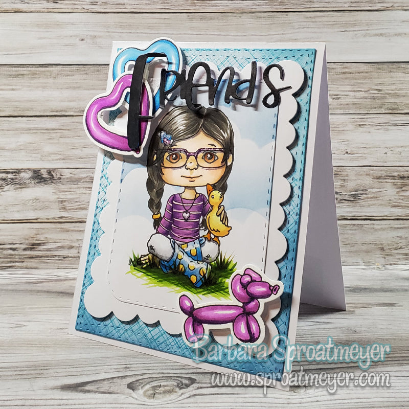 Polka Dot Pals Faces Clear Stamps - Whimsy Stamps