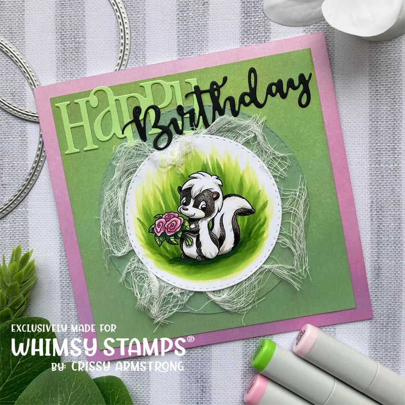 **NEW Odorable Skunks Clear Stamps - Whimsy Stamps