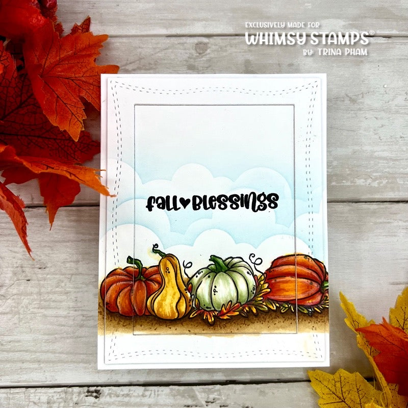 **NEW Gourds and Pumpkins Clear Stamps - Whimsy Stamps