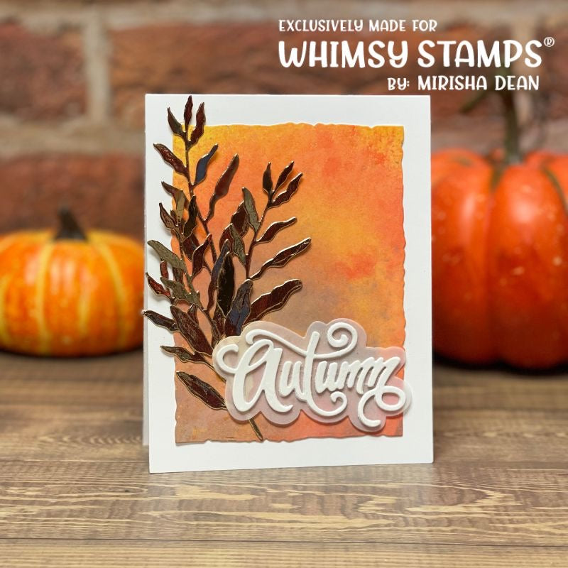 **NEW Autumn Word and Shadow Die Set - Whimsy Stamps