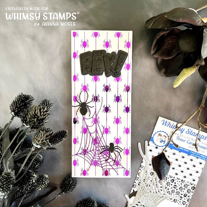 **NEW Toner Card Front Pack - Slimline Terror 2 - Whimsy Stamps