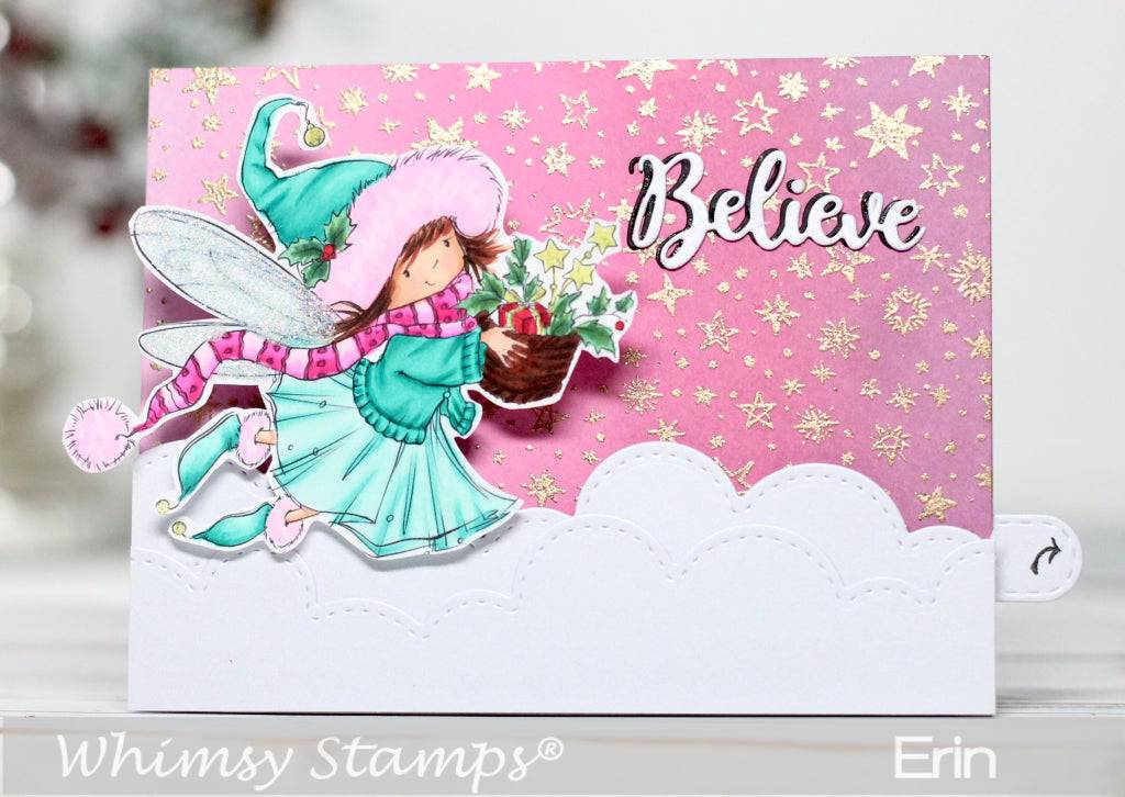 Galaxy Galore Background Rubber Cling Stamp - Whimsy Stamps