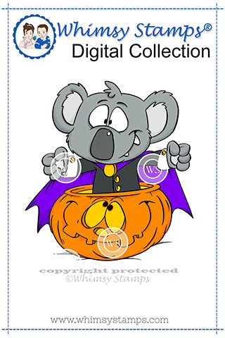 Koala Dracula - Digital Stamp Set - Whimsy Stamps