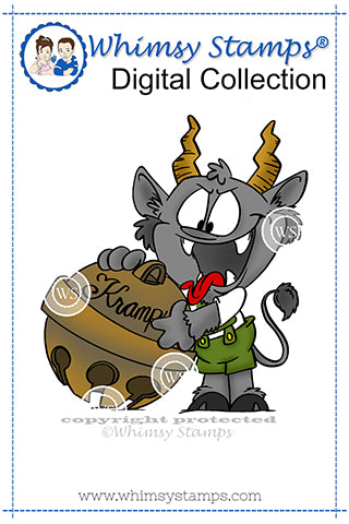 Krampus Bell - Digital Stamp - Whimsy Stamps