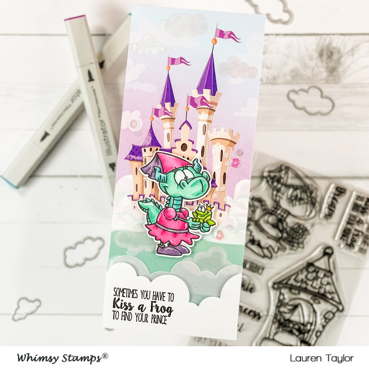 **NEW Princess Dragons Clear Stamps - Whimsy Stamps