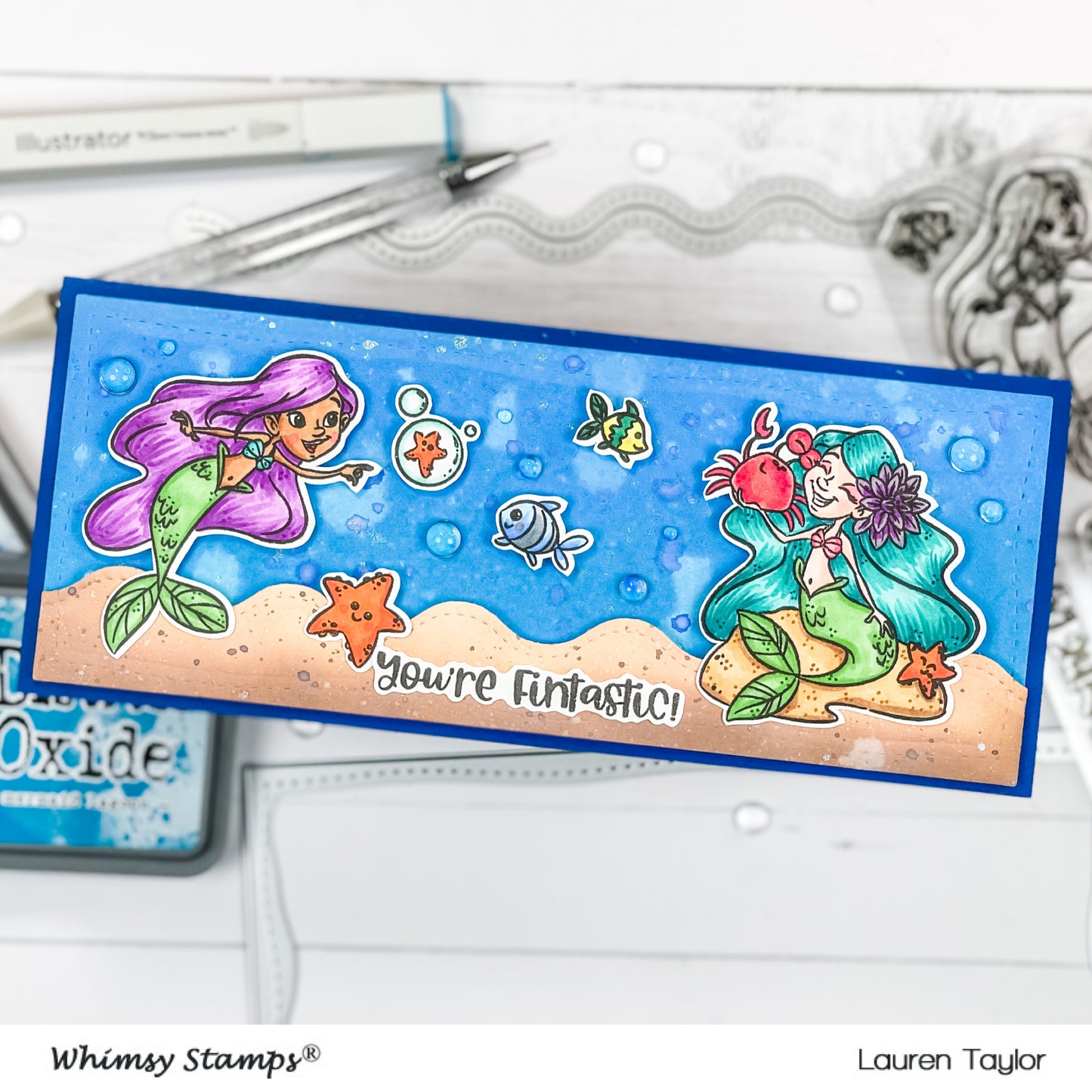 **NEW Slimline Wavy Edger Die Set - Whimsy Stamps